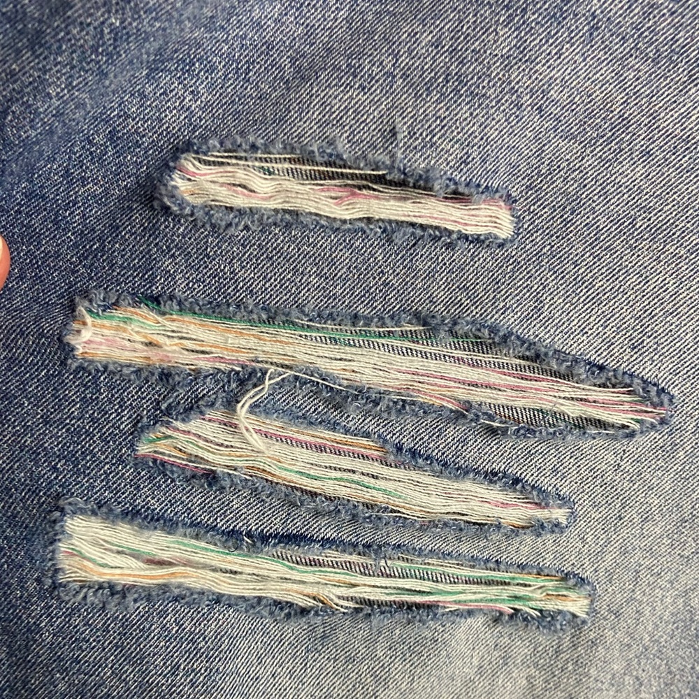 Kancan Jeans Size 20W Relaxed Fit Rainbow Thread Distressed High Rise Denim - Picture 8 of 10